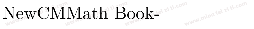NewCMMath Book字体转换